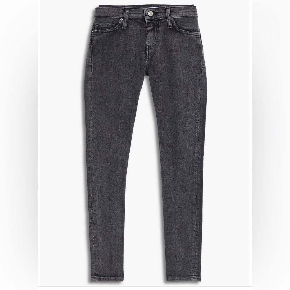 IRO Ajuste dark gray cropped midrise skinny jeans